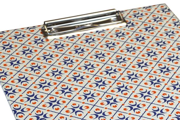 Clipboard blue red "Ferdl", handmade clipboard, extra strong